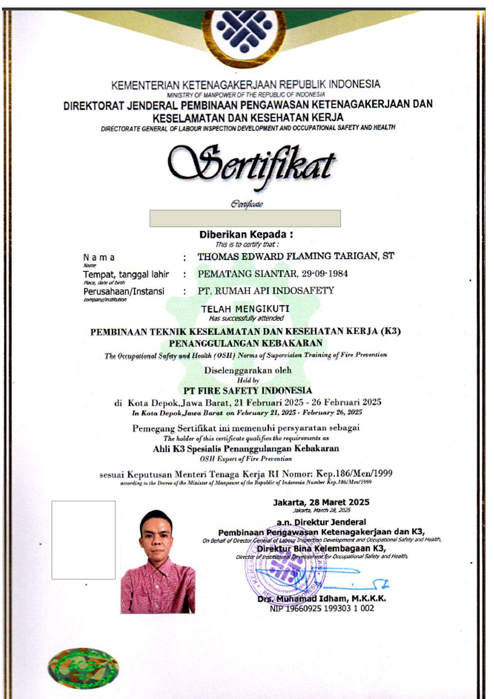 Sertifikat Ahli K3